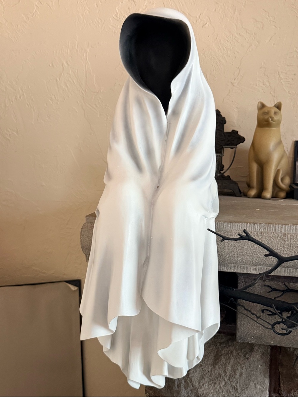 Roby’s Hallmark Roman Distressed Alabaster White Ghost Resin Figurine